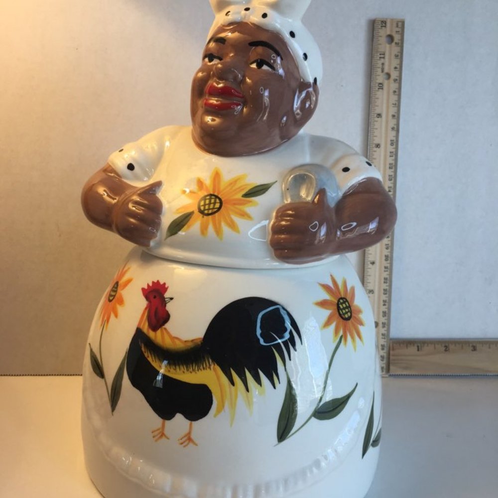 COOKIE JAR CERAMIC/GLASS